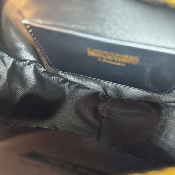 Moschino Heart Bag Leather Black Multicolored Crossbody Alphabet 90's Barbie - Picture 8 of 16